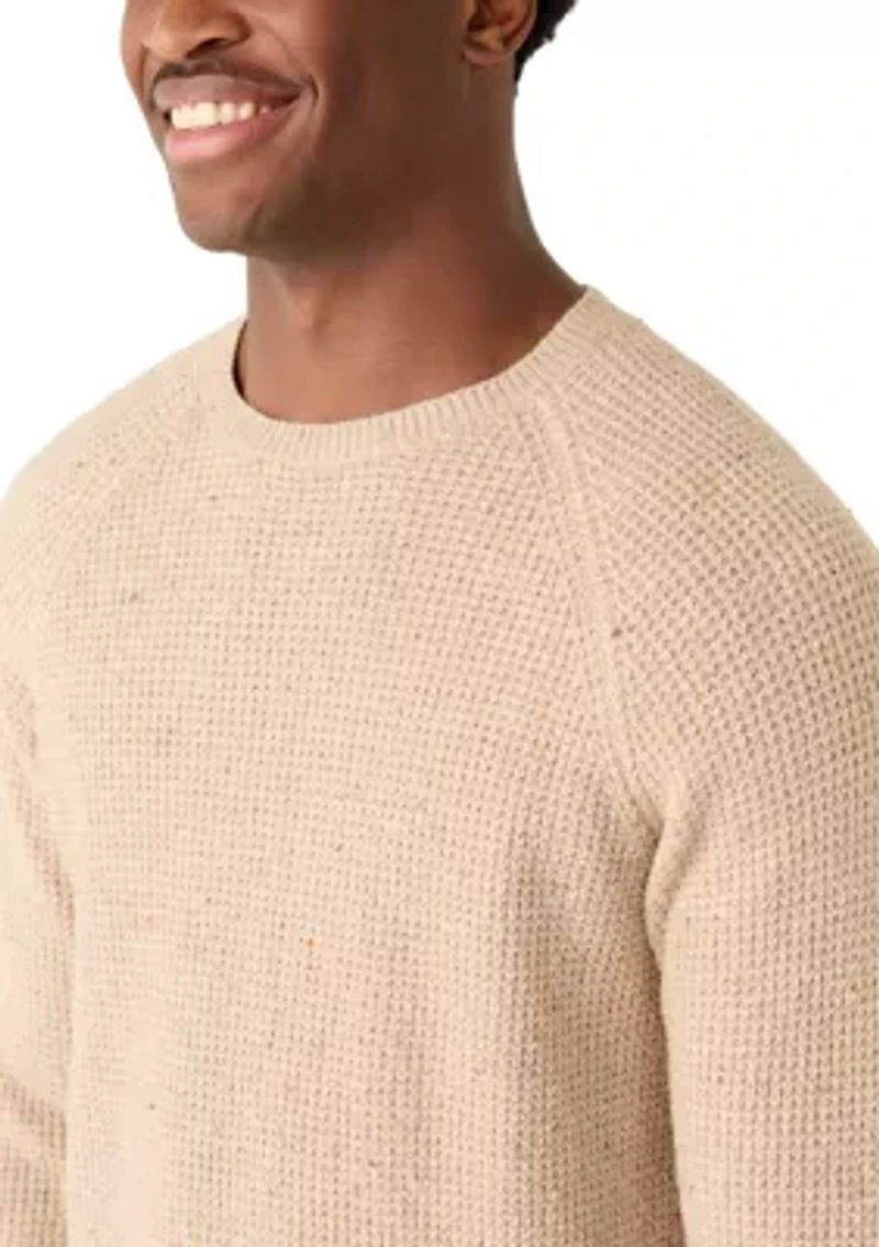 Men's Solid Donegal Crew Neck Sweater