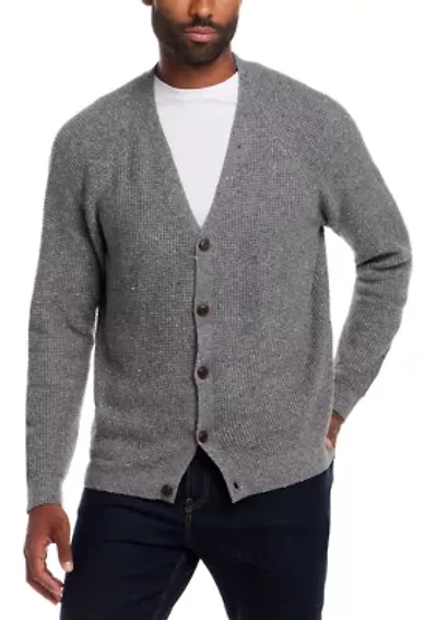 Men's Waffle Donegal Cardigan