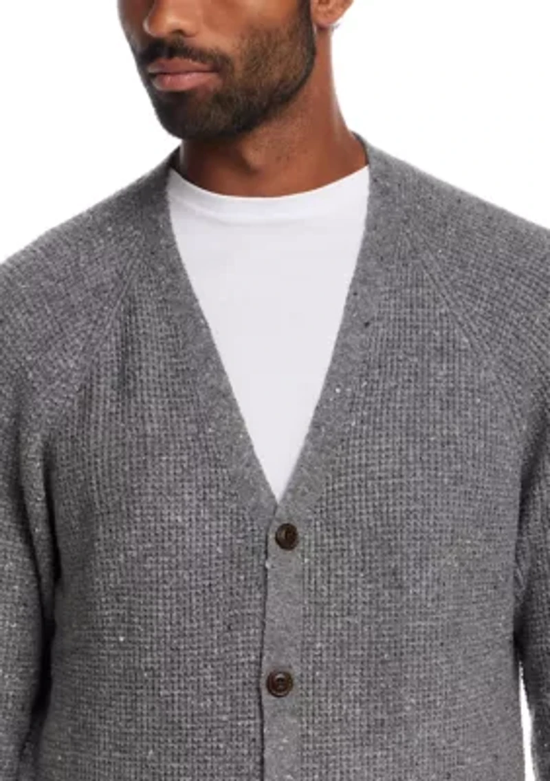 Men's Waffle Donegal Cardigan