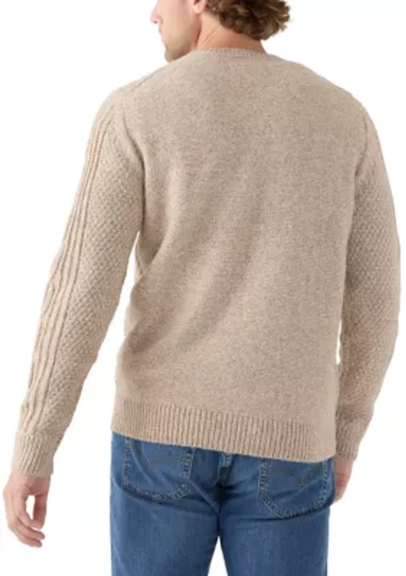 Men's Alpaca Cable Crew Sweater