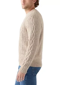 Men's Alpaca Cable Crew Sweater