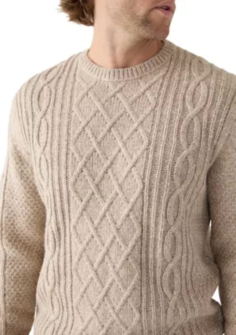 Men's Alpaca Cable Crew Sweater