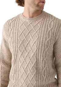 Men's Alpaca Cable Crew Sweater