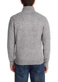 Men's Fuzzy Quarter Zip Sweater