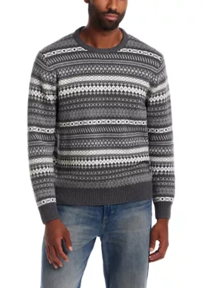 Men's All Over Fairisle Crew Neck Sweater