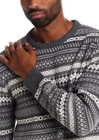 Men's All Over Fairisle Crew Neck Sweater