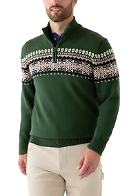 Men's Bold Yoke 3/4 Zip Sweater
