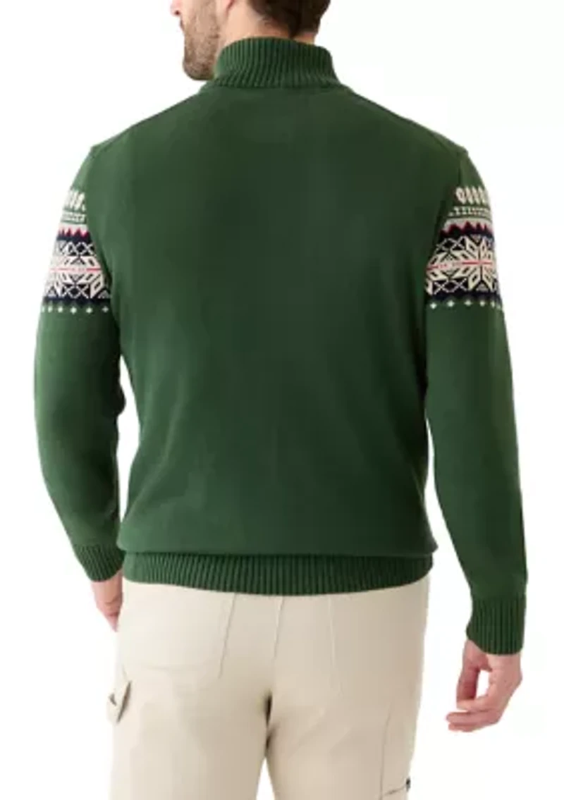 Men's Bold Yoke 3/4 Zip Sweater