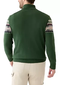 Men's Bold Yoke 3/4 Zip Sweater