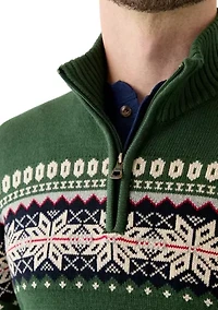 Men's Bold Yoke 3/4 Zip Sweater