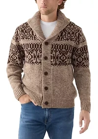 Men's Shawl Collar Sweater with Sherpa Lining