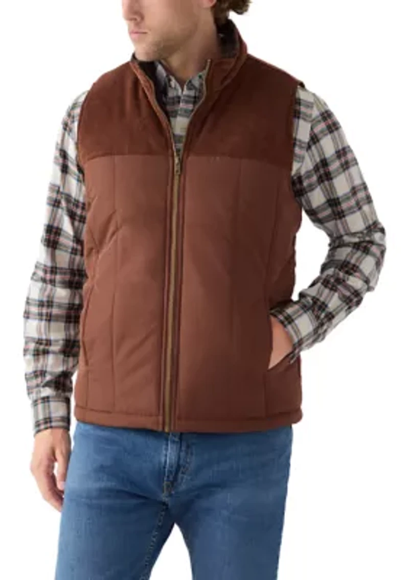 Men's Mixed Media Puffer Vest