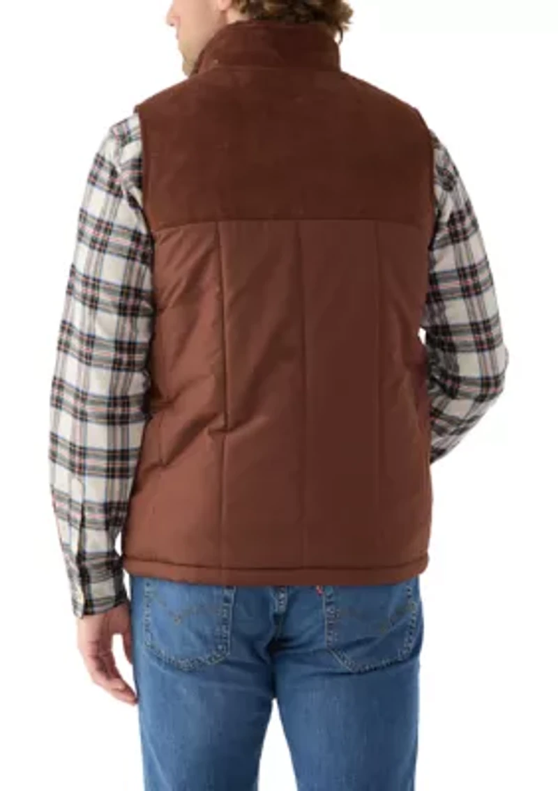 Men's Mixed Media Puffer Vest