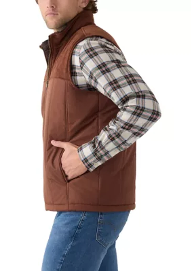 Men's Mixed Media Puffer Vest