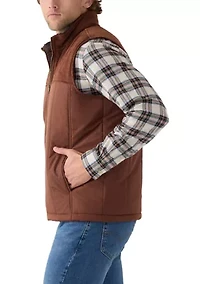 Men's Mixed Media Puffer Vest