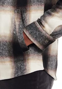 Men's Brushed Unlined Plaid Shirt Jacket