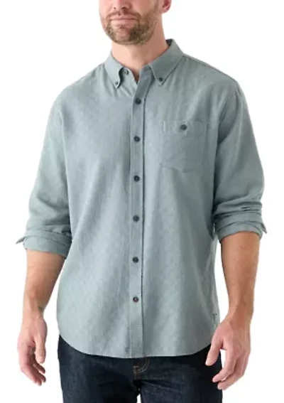 Men's Long Sleeve Textured Dobby Shirt