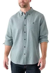 Men's Long Sleeve Textured Dobby Shirt