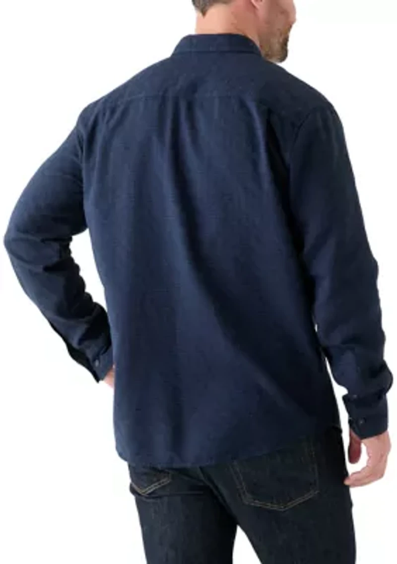 Men's Long Sleeve Textured Dobby Shirt