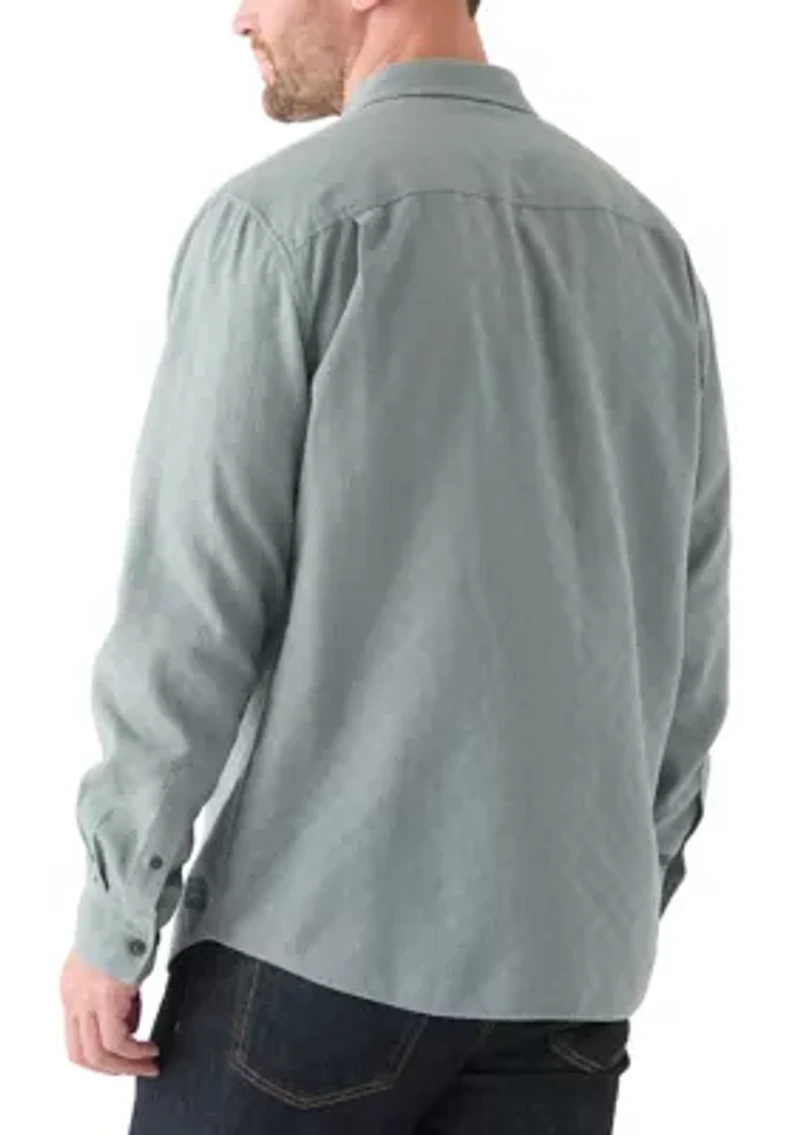 Men's Long Sleeve Textured Dobby Shirt