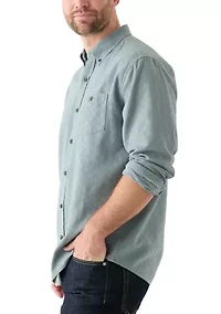 Men's Long Sleeve Textured Dobby Shirt