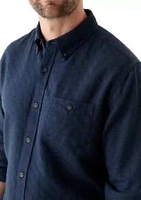 Men's Long Sleeve Textured Dobby Shirt