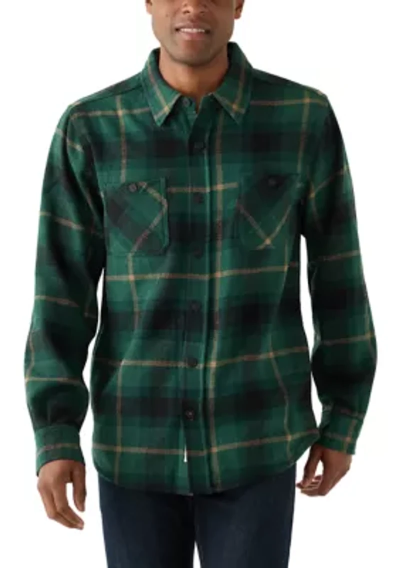 Men's Wool Plaid Shirt Jacket