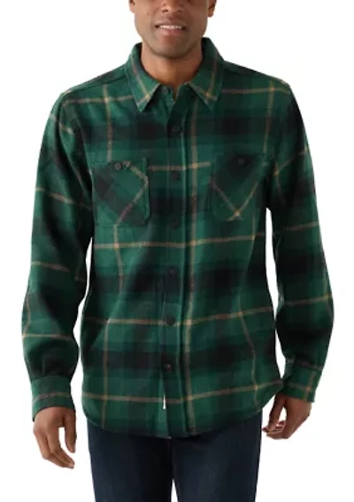 Men's Wool Plaid Shirt Jacket