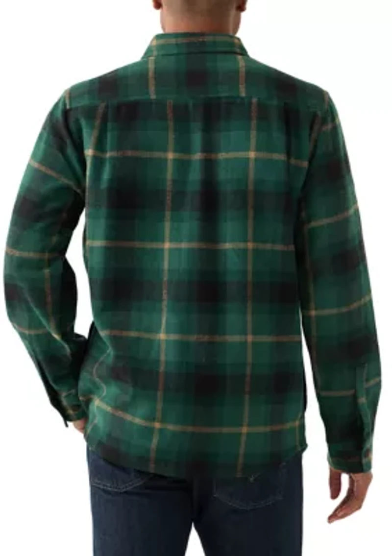 Men's Wool Plaid Shirt Jacket