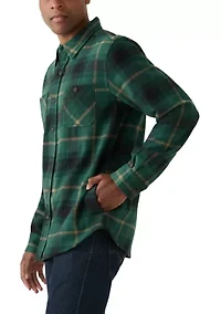 Men's Wool Plaid Shirt Jacket