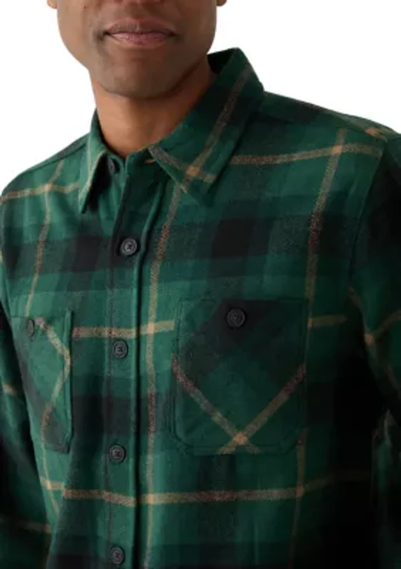 Men's Wool Plaid Shirt Jacket