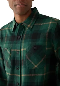 Men's Wool Plaid Shirt Jacket