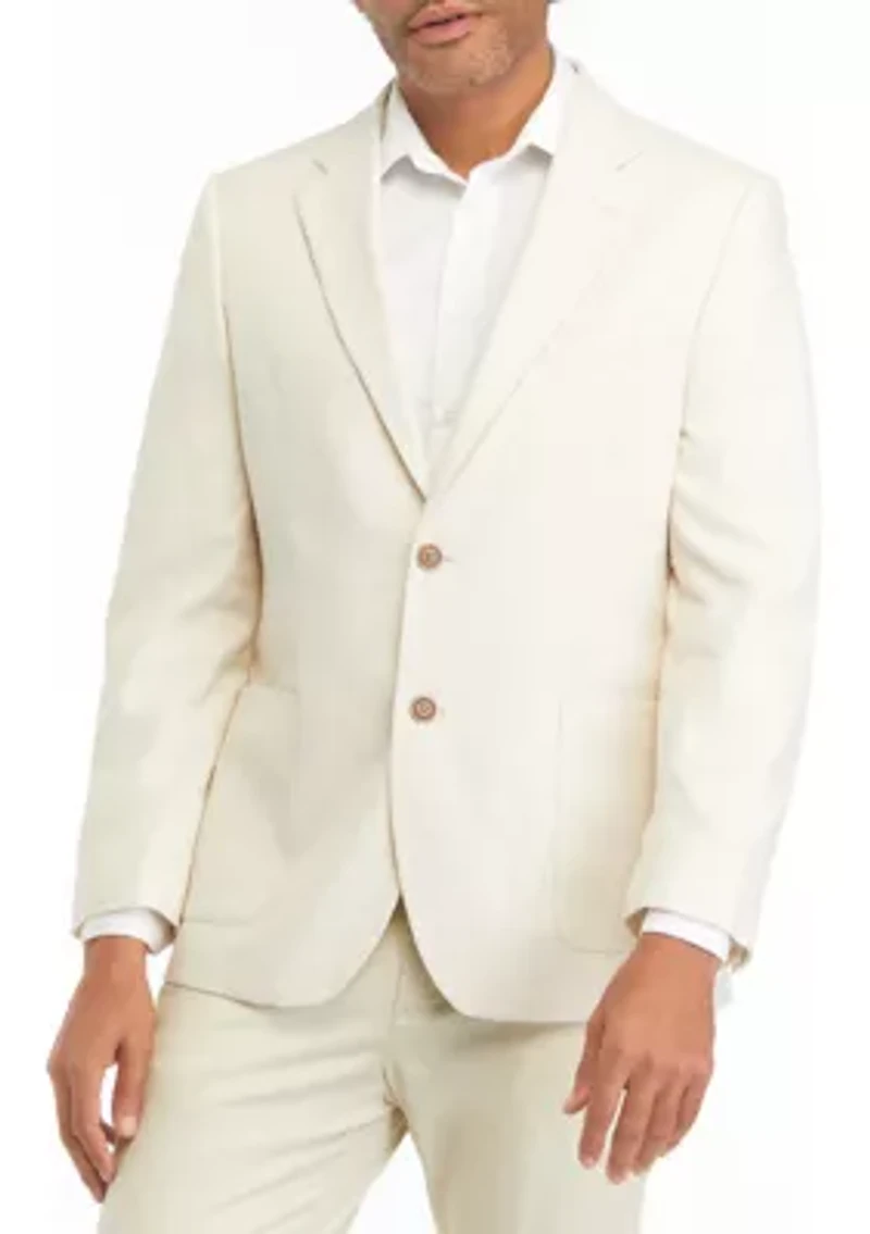 Men's Solid Textured Sport Coat