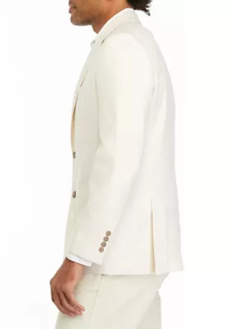 Men's Solid Textured Sport Coat