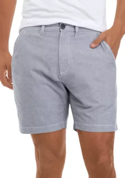 7 Inch Solid Oxford Shorts
