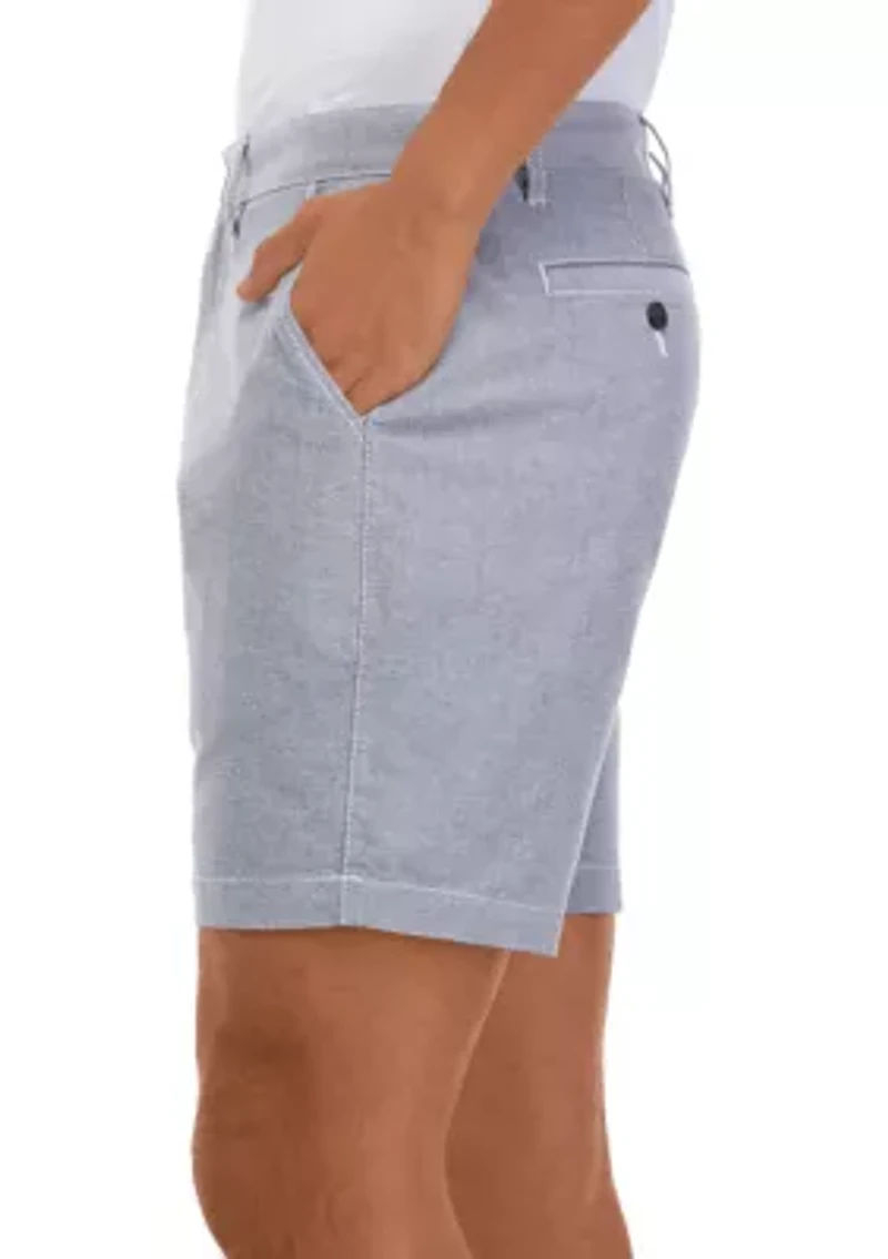 7 Inch Solid Oxford Shorts