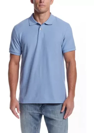 Men's Short Sleeve Structural Pique Polo Shirt