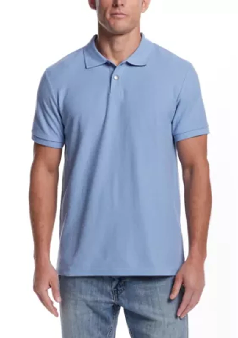 Men's Short Sleeve Structural Pique Polo Shirt