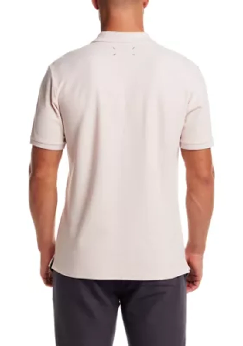Men's Short Sleeve Structural Pique Polo Shirt