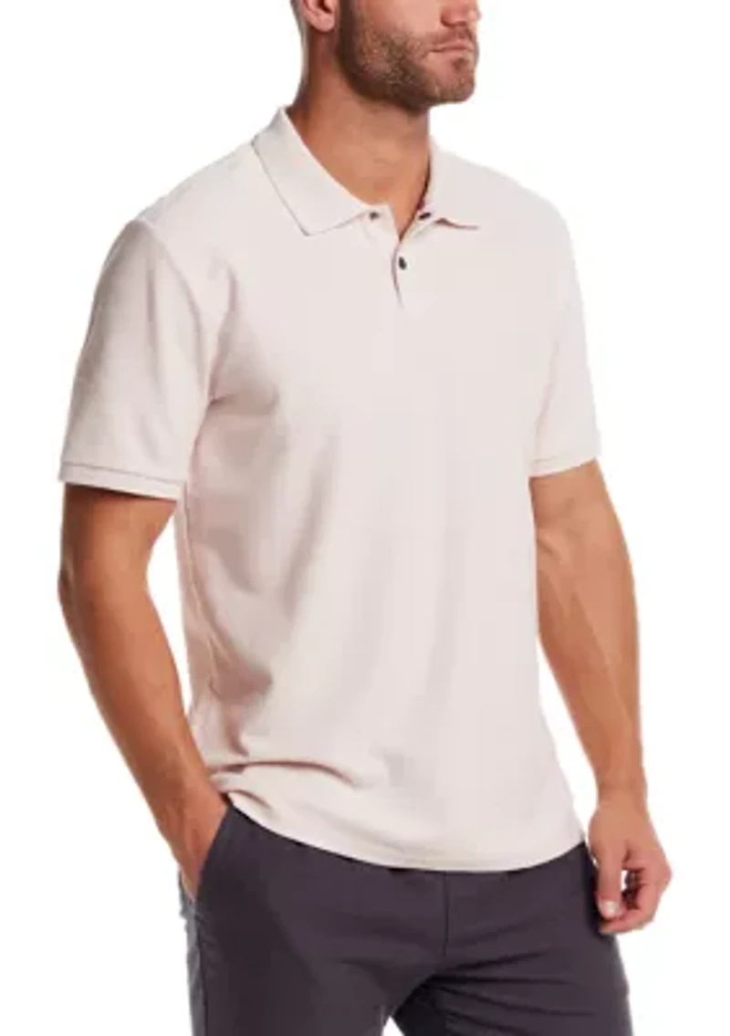 Men's Short Sleeve Structural Pique Polo Shirt