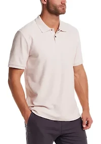 Men's Short Sleeve Structural Pique Polo Shirt