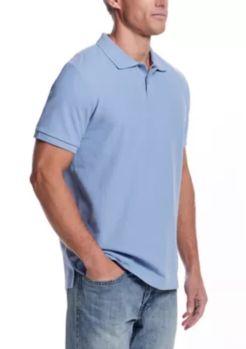 Men's Short Sleeve Structural Pique Polo Shirt