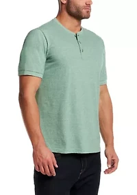 Men's Short Sleeve Micro Stripe Henley Shirt