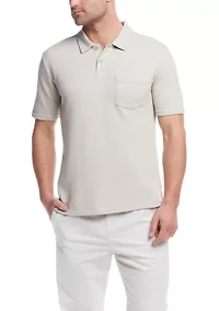 Men's Short Sleeve Terry Twill Polo Shirt