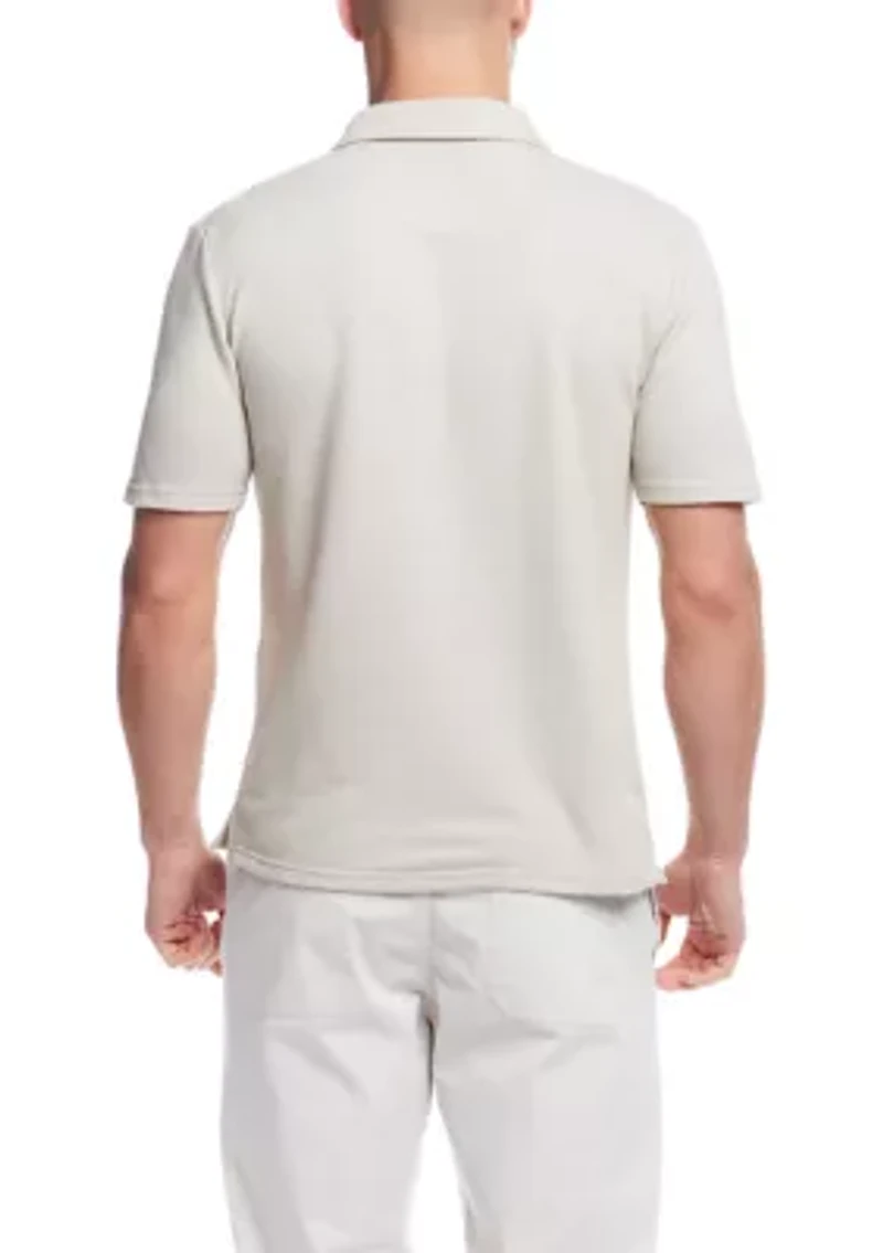 Men's Short Sleeve Terry Twill Polo Shirt