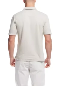 Men's Short Sleeve Terry Twill Polo Shirt
