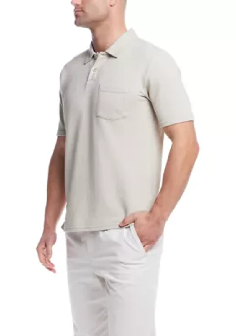 Men's Short Sleeve Terry Twill Polo Shirt