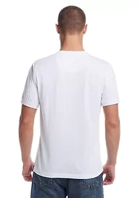 Men's Short Sleeve Sueded Jersey Henley Shirt