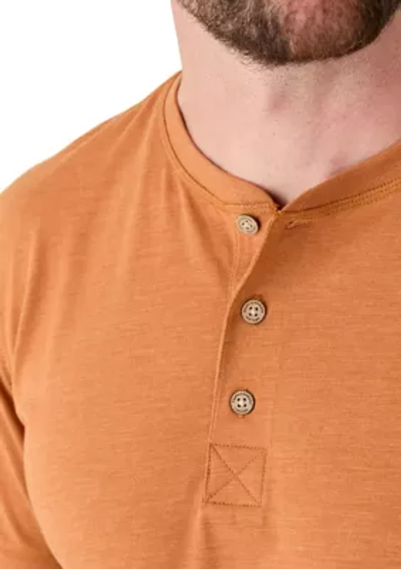 Men's Short Sleeve Sueded Jersey Henley Shirt