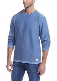 Men's Long Sleeve Twill Stonewash Sweater